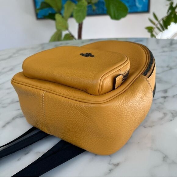 NWT COACH Mini Court Backpack Buttercup Yellow Pebble Leather main image 13